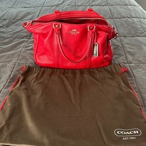 Coach Red Satchel